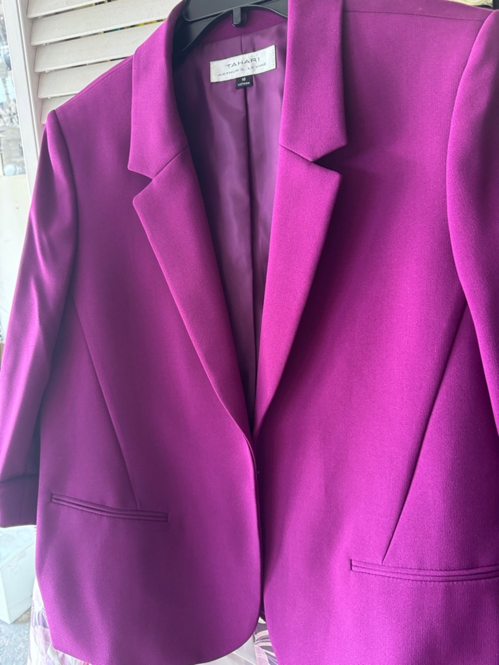 Tahari Magenta Tailored Blazer